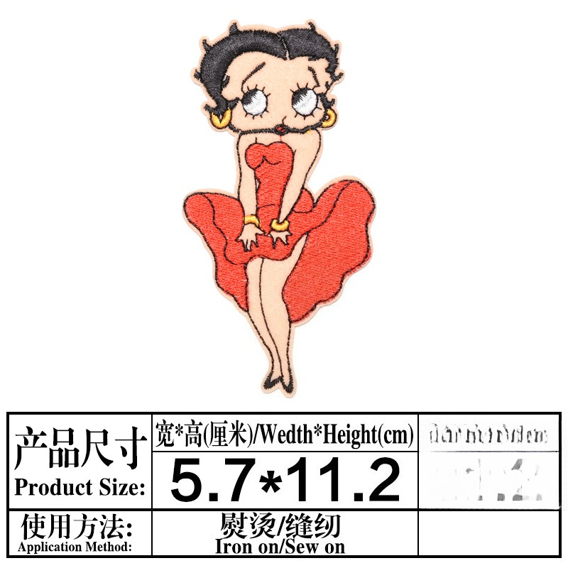 Betty Boop Patch High Color Va - Anime Cosplay Mujer review and price
