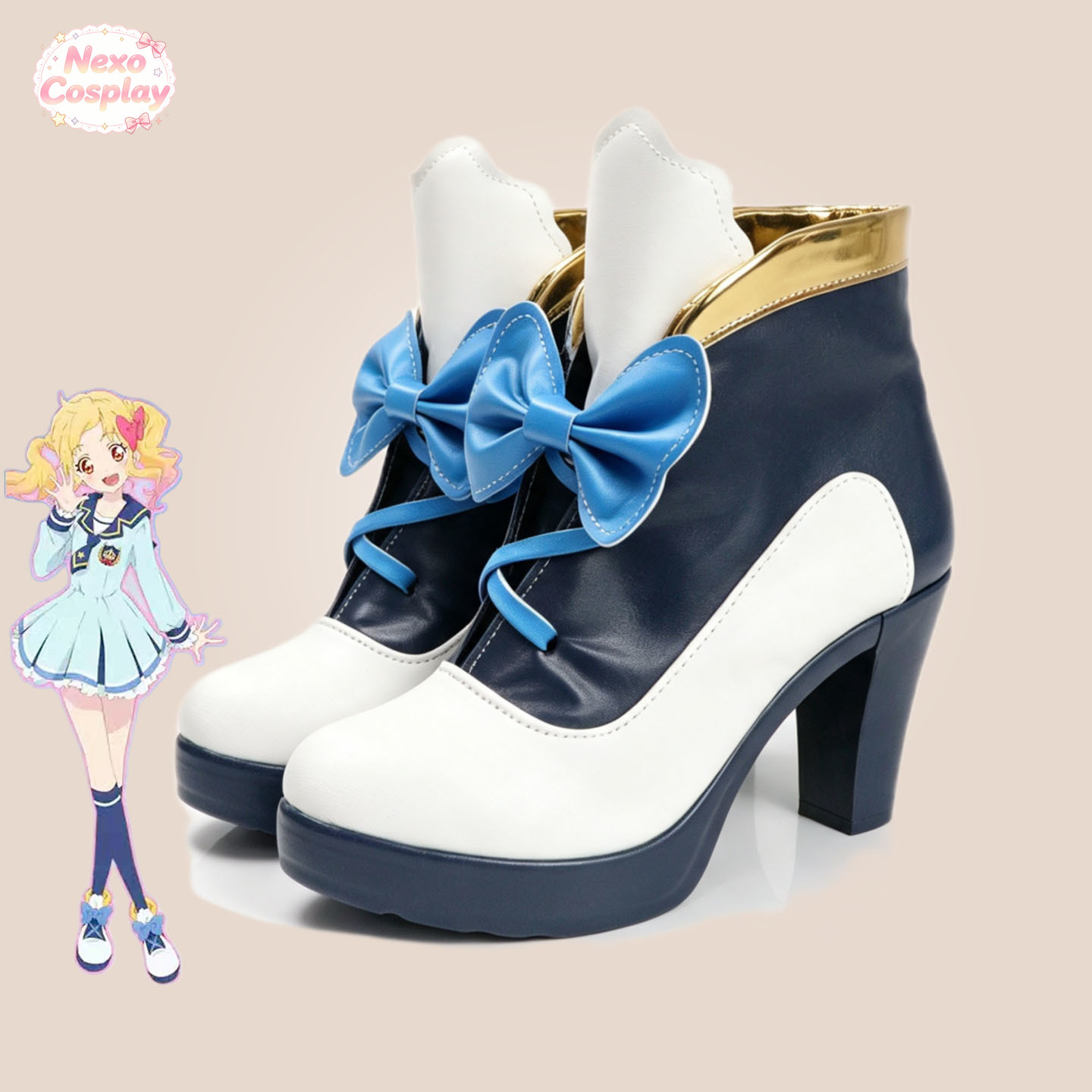 Aikatsu Stars! Yume Nijino Cos - Cosplay Anime Shoes review and price
